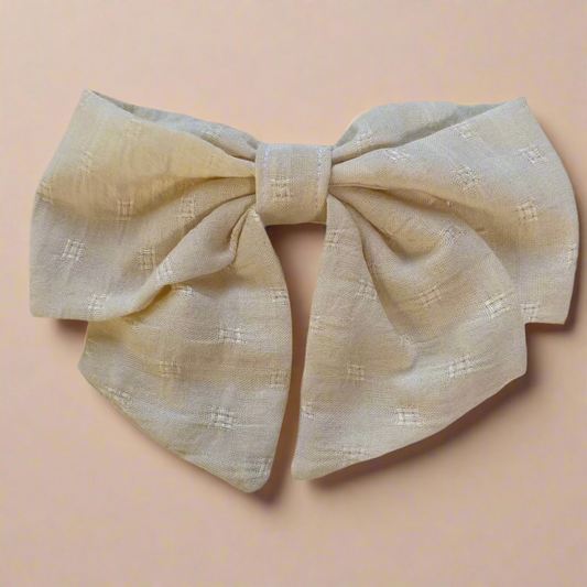 Cotton Sailor styled Hair Bow