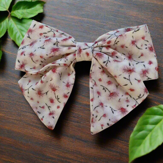 Cotton Sailor styled Hair Bow